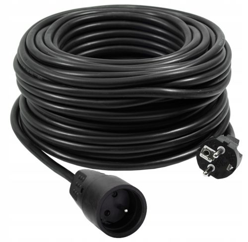 Garden extension cable, single Adelid 25 m, 1 pc. sockets, black