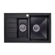 DARFOR 1.5 bowl sink, black granite