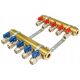  BRASS MANIFOLD 5 CIRCUITS PEX VALVES ODP