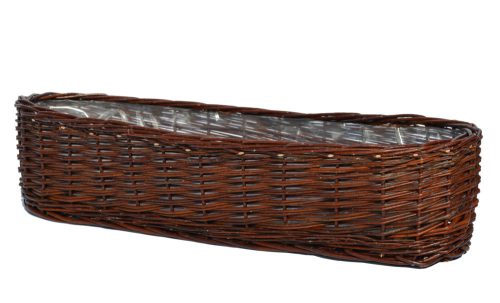  21 cm large basket cover in brown and beige tones