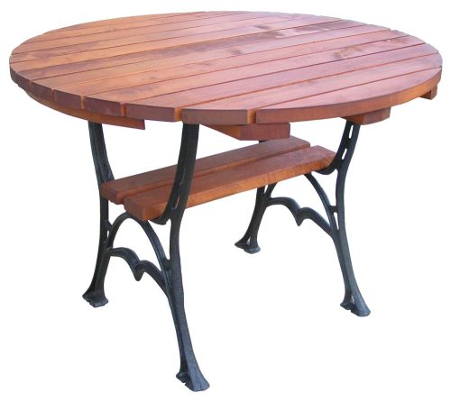 Tables et chaises de jardin pour la terrasse Table Alwo Łukasz Wosik, ronde en bois iroquois