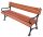 Benches for garden and terrace Wooden bench with backrest 150 x 50 cm