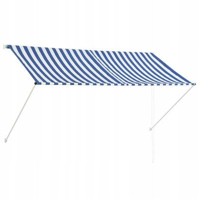 Balcony and terrace awning 200 x 200 cm in shades of blue