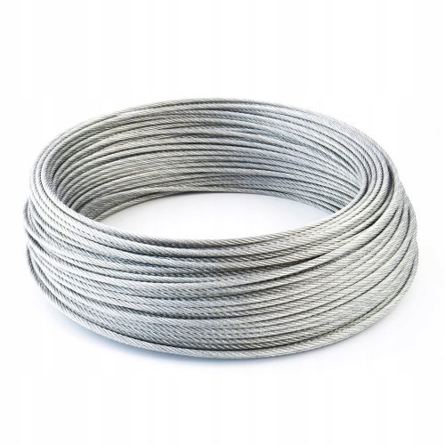 Galvanized steel cable, 4 mm, 6x19, galvanized, 50 m