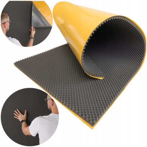  ACOUSTIC FOAM SELF-ADHESIVE SOUNDPROOFING MAT wave waffle wall panel