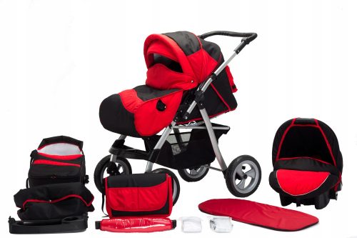  Elcar Julia stroller black and red 3in1