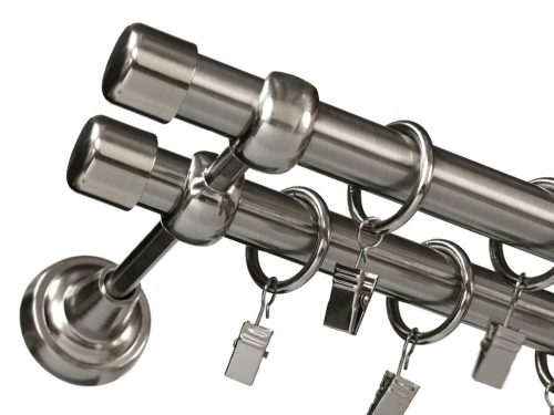  SIMPLE curtain rods, double curtain rod made of metal, 19+19 / 300