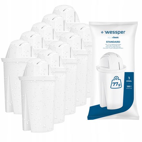  Filter insert for the Wessper aquaclassic STANDARD jug 10 pcs.