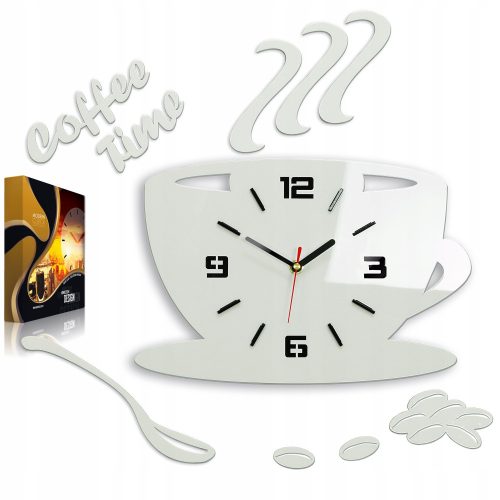 Clock for home ModernClock wall clock white, black 64cm