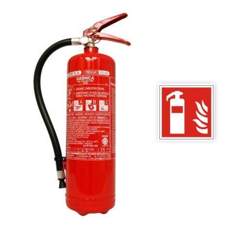 Powder FIRE EXTINGUISHER 4 kg GP 4x POLAND + marking