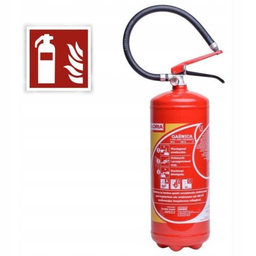 Powder fire extinguisher GP6x ABC fire extinguisher 6 kg NEW + Mark