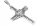  Cross-shaped pendant, silver 925