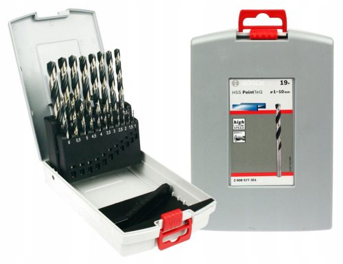  Bosch PointTeQ metal drill bit set 1-10 mm x19