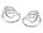  Eve silver double hoop earrings