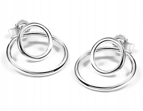  Eve silver double hoop earrings