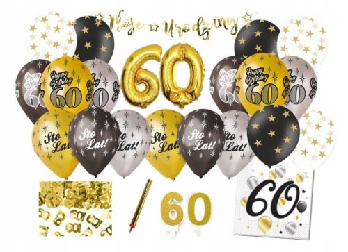  BIRTHDAY SET for 60th birthday with balloons banner ..
