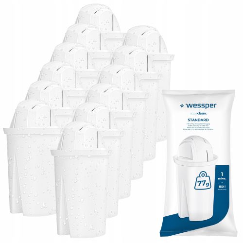  Filter insert for the Wessper AquaClassic Standard jug, 12 pcs.