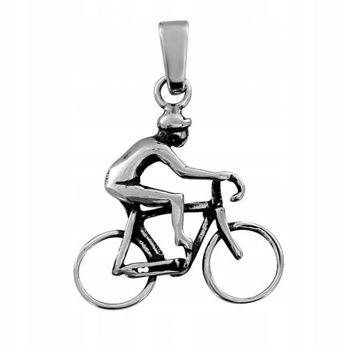 CYCLIST PENDANT BICYCLE CYCLIST SILVER 925