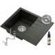 Granitan Milano single-bowl sink, black granite