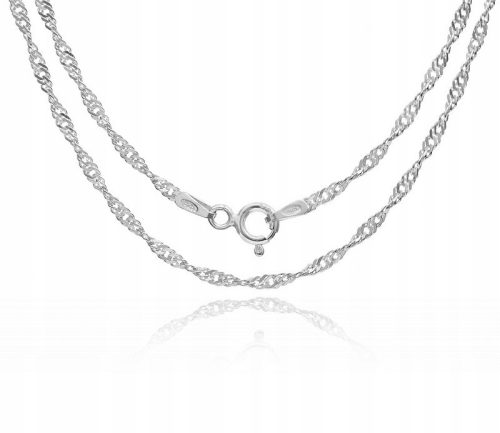  SINGAPORE CHAIN 45 CM WOMEN'S SILVER NEW 925