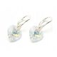  GemSilver Crystal Heart Earrings Silver