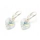  GemSilver Crystal Heart Earrings Silver