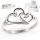  RING TWO HEARTS HEART SILVER 925