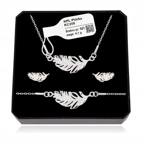  Silver celebrity jewelry set FEATHERS FEATHERS