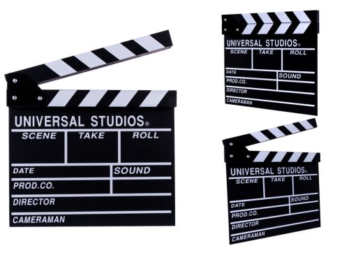  HOLLYWOOD Universal Studios Movie Clapperboard Black