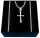  Eve chain with cross 50 cm silver