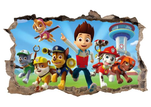 Decorative Wall Stickers Paw Patrol Wall Stickers 47x77 cm, multicolored