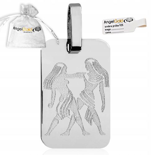  PLATE GEMINI TWINS ZODIAC SIGN SILVER
