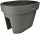  Prosperplast flowerpot, 39.6 cm x 26.6 x 25 cm, diameter 39.5 cm, plastic in grey and silver