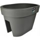  Prosperplast flowerpot, 39.6 cm x 26.6 x 25 cm, diameter 39.5 cm, plastic in grey and silver