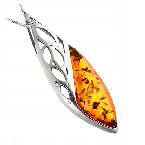  PENDANT gift pendant SILVER with AMBER