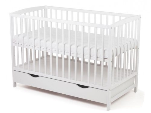  Wooden baby bed 60 x 120 cm white