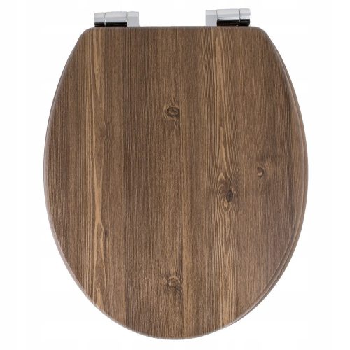 Toilet seats AWD Interior Toilet seat made of walnut wood, MDF in brown and beige tones