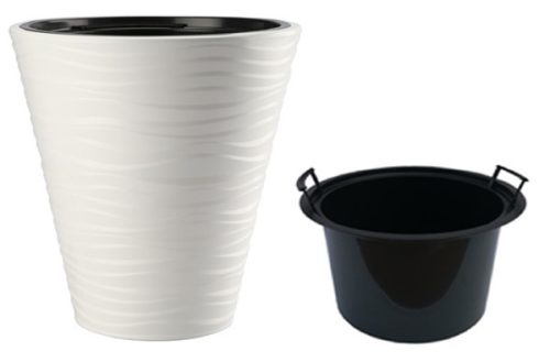  Form-Plastic flowerpot 29.5 cm x 29.5 x 33.5 cm diameter 29.5 cm plastic white