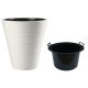  Form-Plastic flowerpot 29.5 cm x 29.5 x 33.5 cm diameter 29.5 cm plastic white