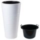  Form-Plastic flowerpot 35 cm x 35 x 68.5 cm diameter 35 cm plastic white