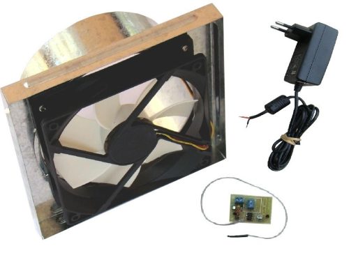 Fireplace Fan, 100mm Fan, Set, 12V