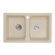 DARFOR granite sink with two bowls in beige tones