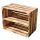  Wooden chest with shelf Eklateczki 30x40x50 cm brown burned