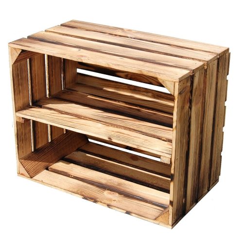  Wooden chest with shelf Eklateczki 30x40x50 cm brown burned
