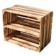  Wooden chest with shelf Eklateczki 30x40x50 cm brown burned