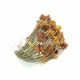  Jagna EcoMineral linen bracelet with amber 19 cm