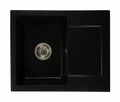 Brado DONZO single-bowl sink siphon chrome, black granite