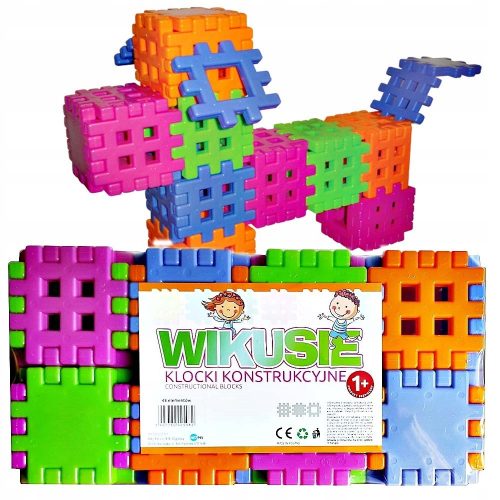  WAFFLE BLOCKS SPATIAL CONSTRUCTION WIKUSIE 48 PIECES