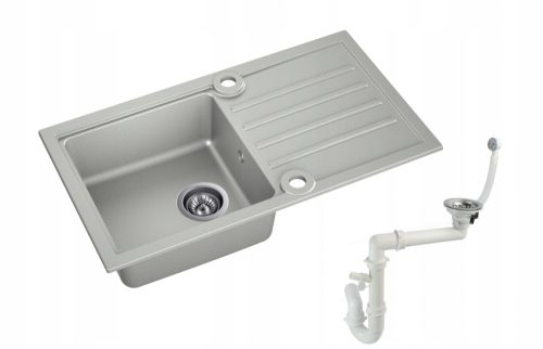 Granitan BEST single-bowl sink, white granite