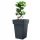  Prosperplast flowerpot, 29 cm x 29 x 44 cm, diameter 28.9 cm, plastic in grey and silver tones